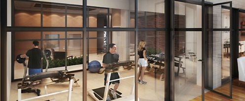 gym at The Watermark Condominiums